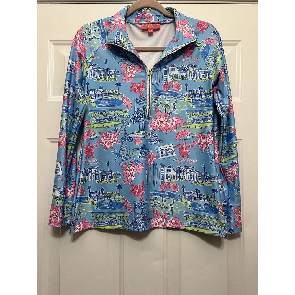 Kaeli Smith Pullover Womens Atlantic Beach Country Club Golf Zip Jacket XS